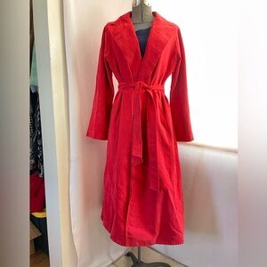 Vintage 70s Ultrasuede open front belted trench